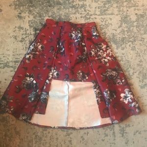 Red & Black (Rose) Skirt Size L